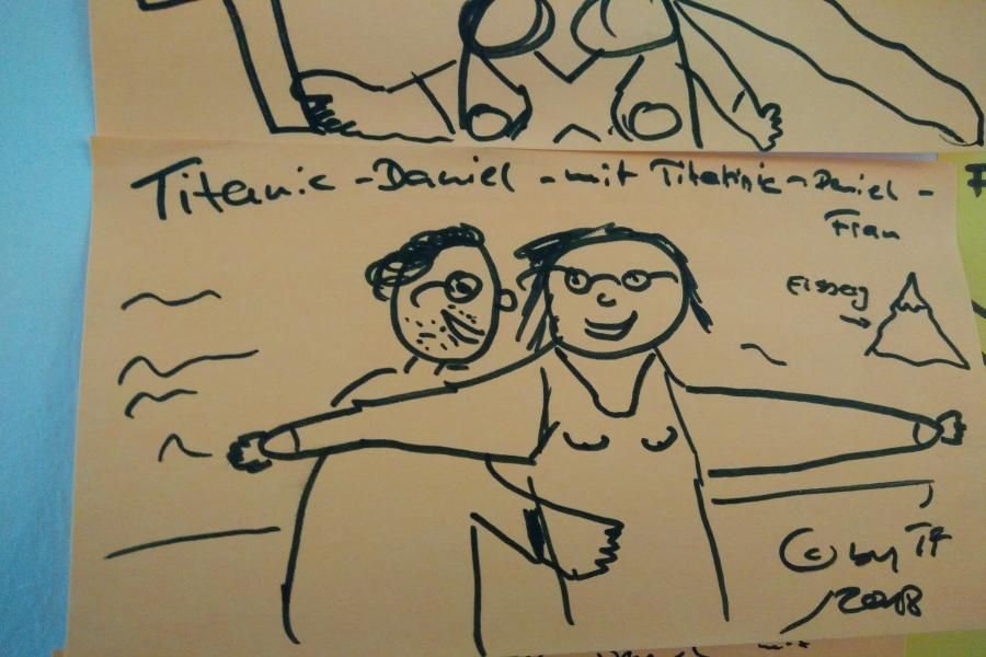 Titanic-Daniel mit Titanic-Daniel-Frau