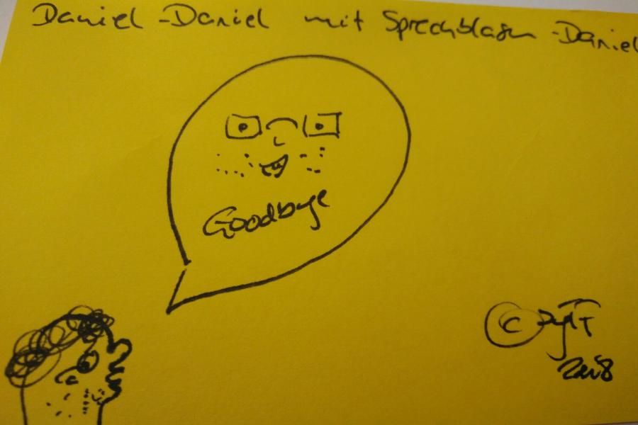 Daniel-Daniel mit Sprechblasen Daniel