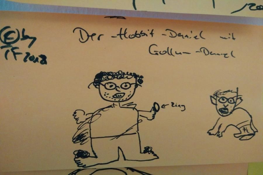Der Hobbit-Daniel mit Gollum-Daniel
