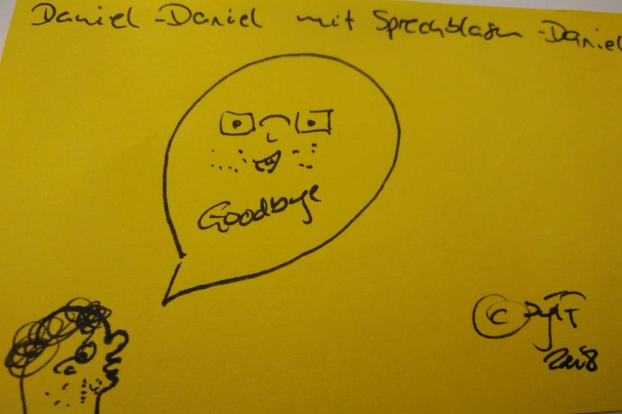 Daniel-Daniel mit Sprechblasen Daniel